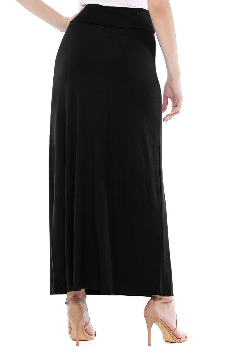 MOA COLLECTION - Wholesale Skirt - Women's - Women's Casual Loose Fit Solid Maxi Skirt2