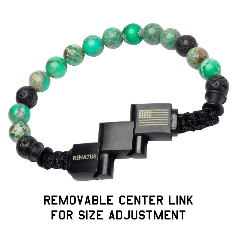 The Hero Company - Wholesale Beaded Bracelet - Phoenix Rising Fire Agate & Lava Bead Bracelet: Helps Pair Veterans With A Service Dog Or Shelter Dog -Faire4