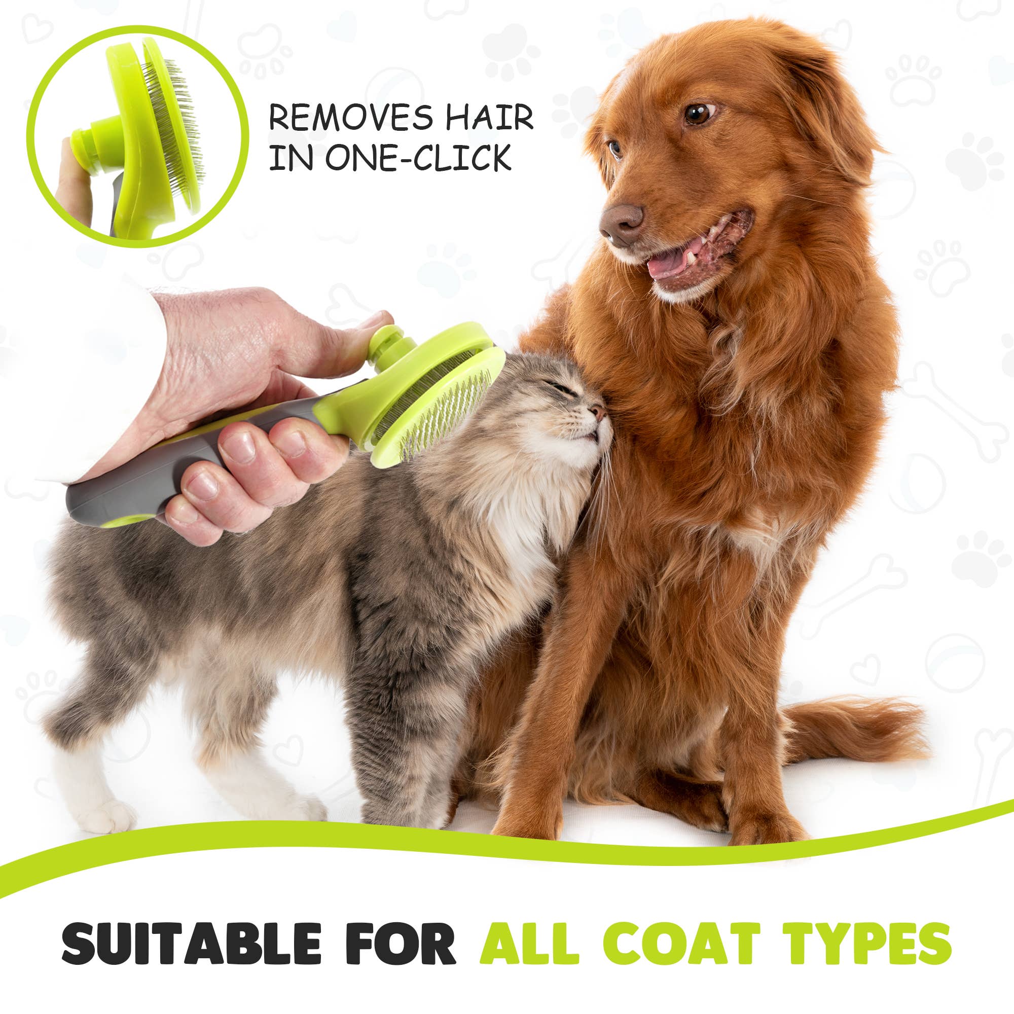 Precious Tails - Wholesale Pet Brush - Cat/Dog - Precious Tails Retractable Slicker Brush15