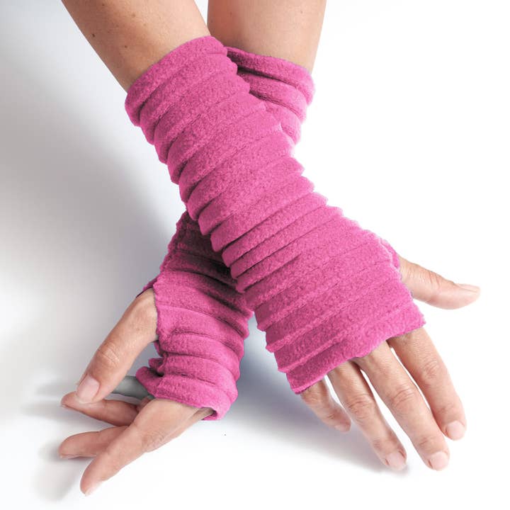 Wristees Fingerless Gloves - Pink for wholesale by Anna Falcke