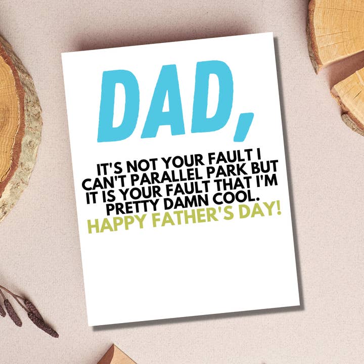 Carte Funny Dad pour la vente par As Told By Ellie