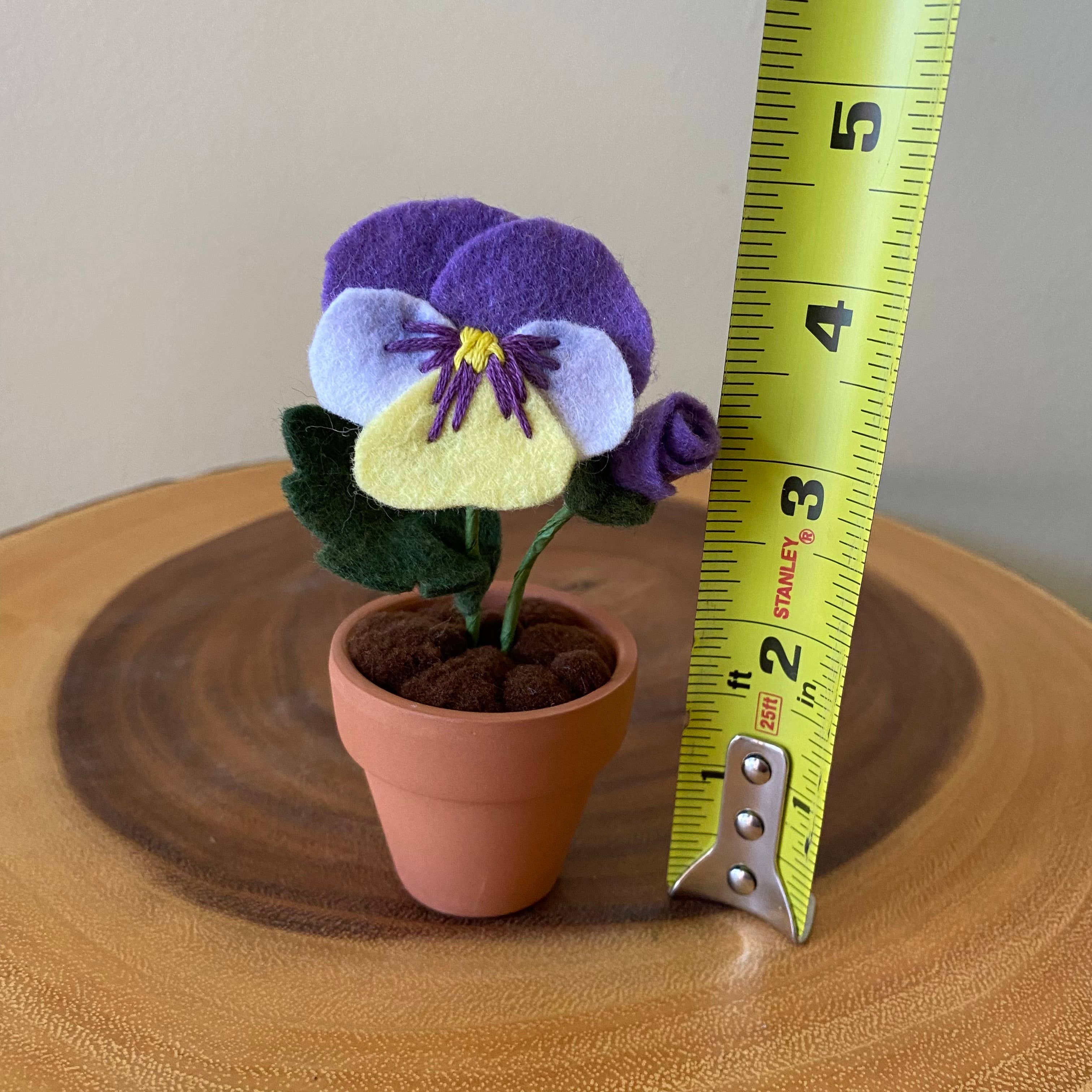 ForgetBKnot - Wholesale Artificial Flowers - Pansy Felt Forever Flower8