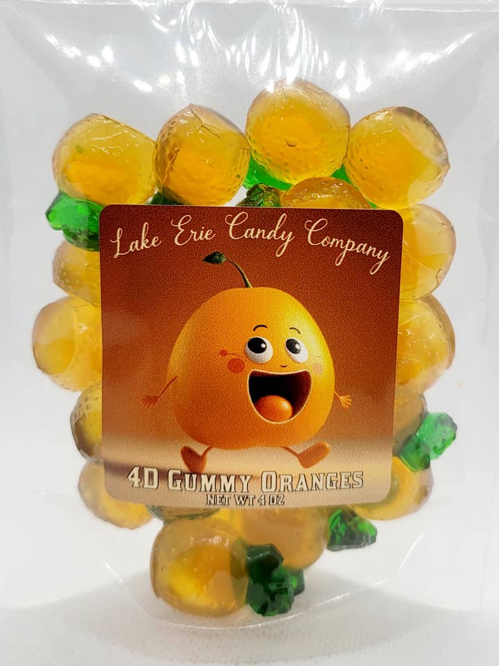 4D Gummy Oranges for wholesale by Lake Erie Candy Company