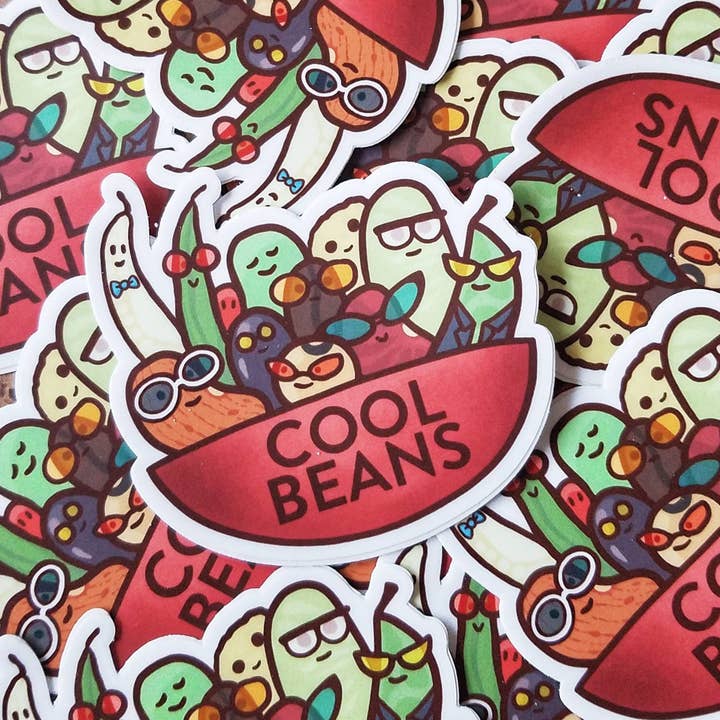 Opalescent Eel Illustration & Design - Wholesale Sticker - Cool Beans punny vinyl sticker1