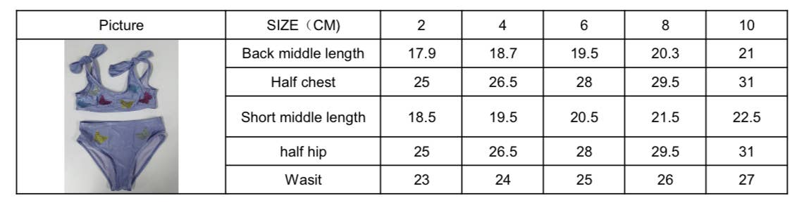 Ellie and Mila - Wholesale Two Piece Swimsuit - Kids - Gem Butterfly Swimsuit6