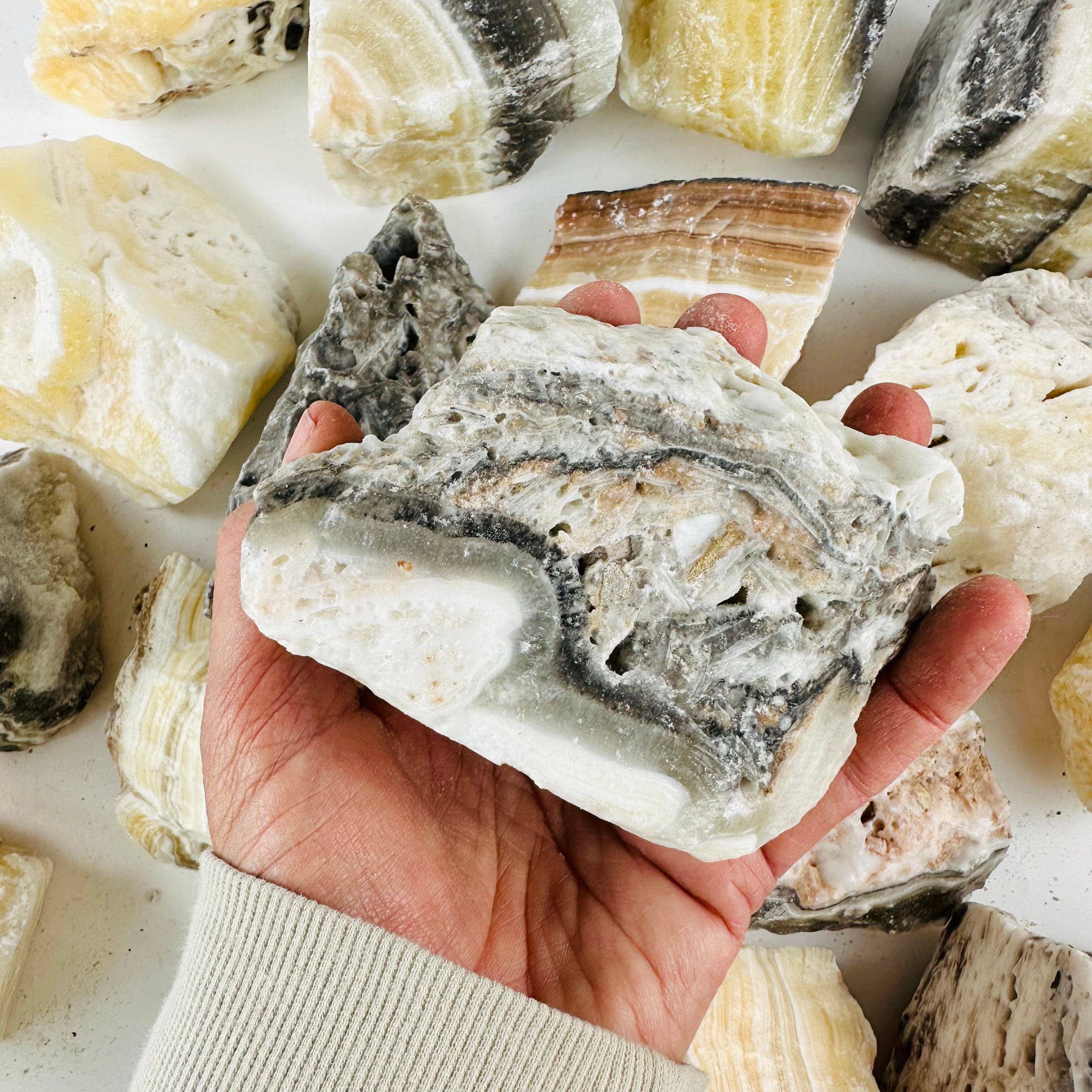 Rock Paradise - Wholesale Spiritual Stone/Crystal - Crystal Mexican Onyx Rough Stone Chunk -YOU CHOOSE WEIGHT