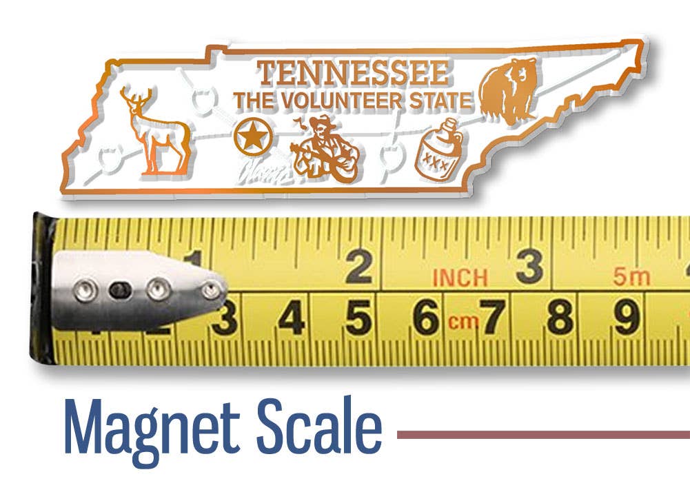 7 Star – wholesale Magnet – Tennessee - TN Small State Magnet, Made in USA1