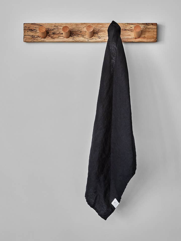 Leinen-Geschirrtuch - Schwarz für den Großhandel von confetti mill