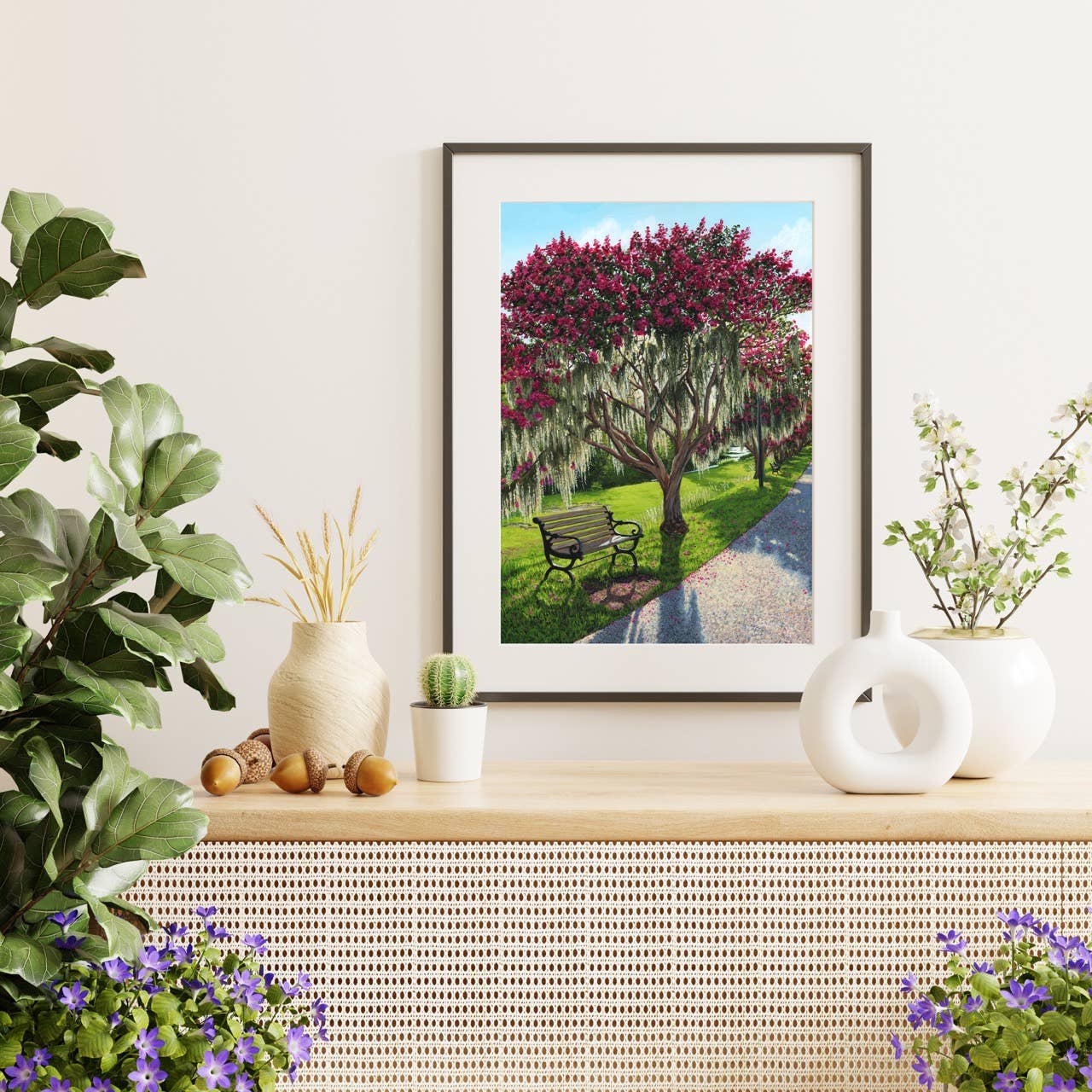 Kristin Holzer Art - Wholesale Art Print - Crepe Myrtle on Columbia Riverfront Park Fine Art Print3