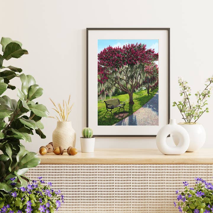 Kristin Holzer Art - Wholesale Art Print - Crepe Myrtle on Columbia Riverfront Park Fine Art Print3