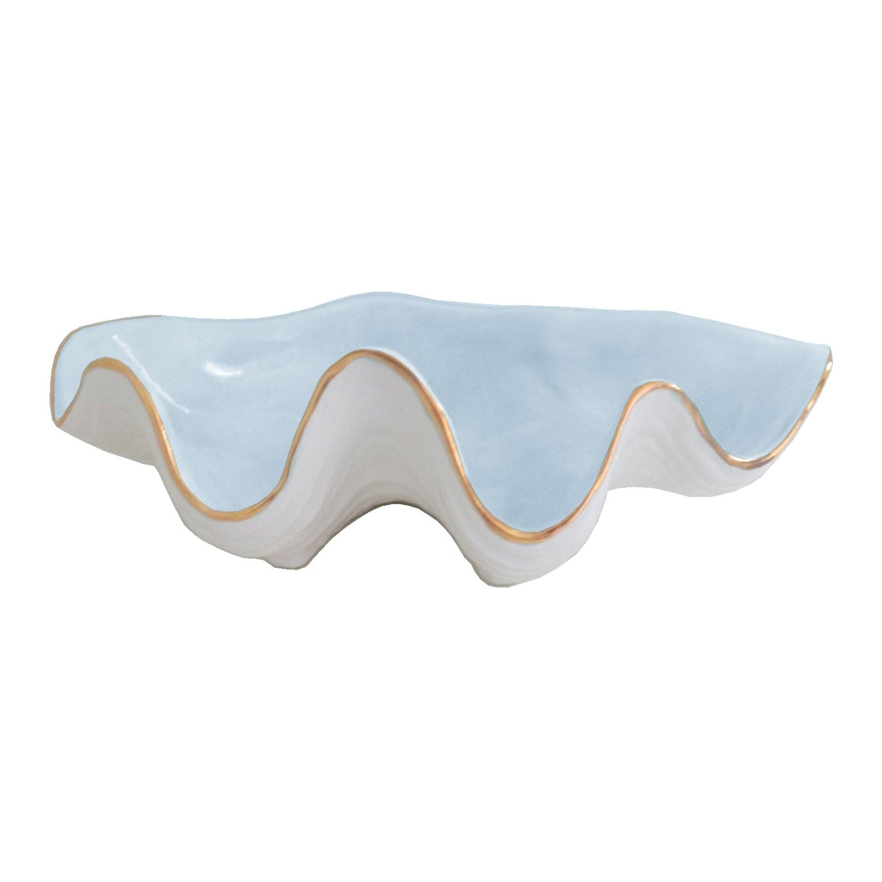 Lo Home | Ruby Clay - Wholesale Decorative Plate/Dish/Bowl - Clam Shell Bowl with 22K Gold Accent16