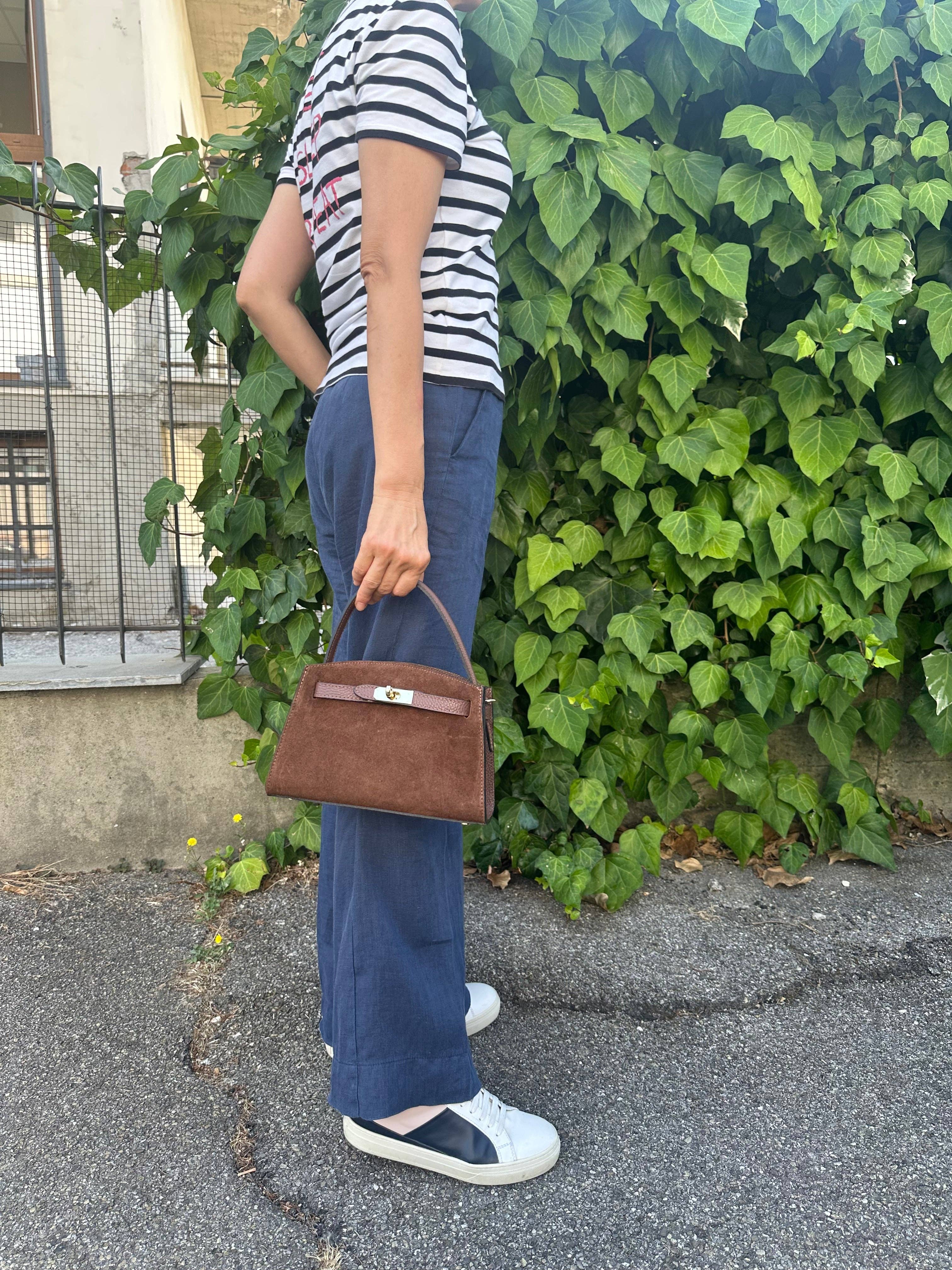 Zhade - Wholesale Top Handle Bag - Women's - AMELIA small- suede4