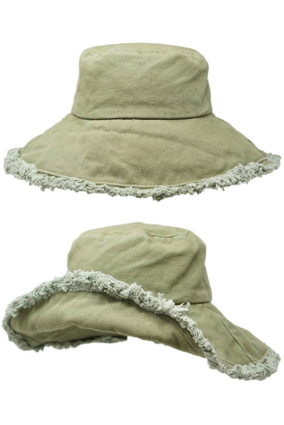 Olive & Pique - Wholesale Bucket Hat - Women's - KEANU 100% Heavy Cotton Twill Raw Edge Bucket Hat, 4" Brim2