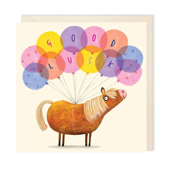 Held og lykke hestekort | Sjovt hestekort for engroshandel hos Charley Rabbit Cards