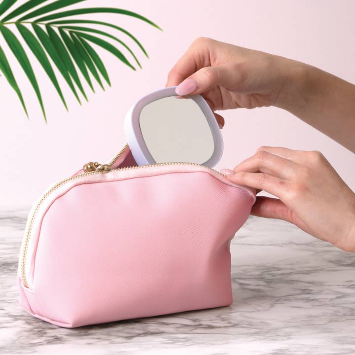 DM Merchandising - Wholesale Makeup Mirror - Lemon Lavender LED Light Up Mini Mirror