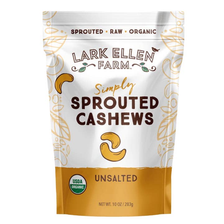 Lark Ellen Farm - Wholesale Nuts - Cashews Unsalted, Sprouted Organic 10 oz bag1