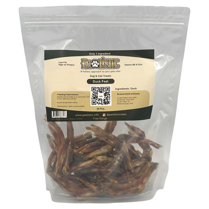 Pawlistic Duck Feet Dog & Cat Treats - 30 Pc for wholesale by Pawlistic