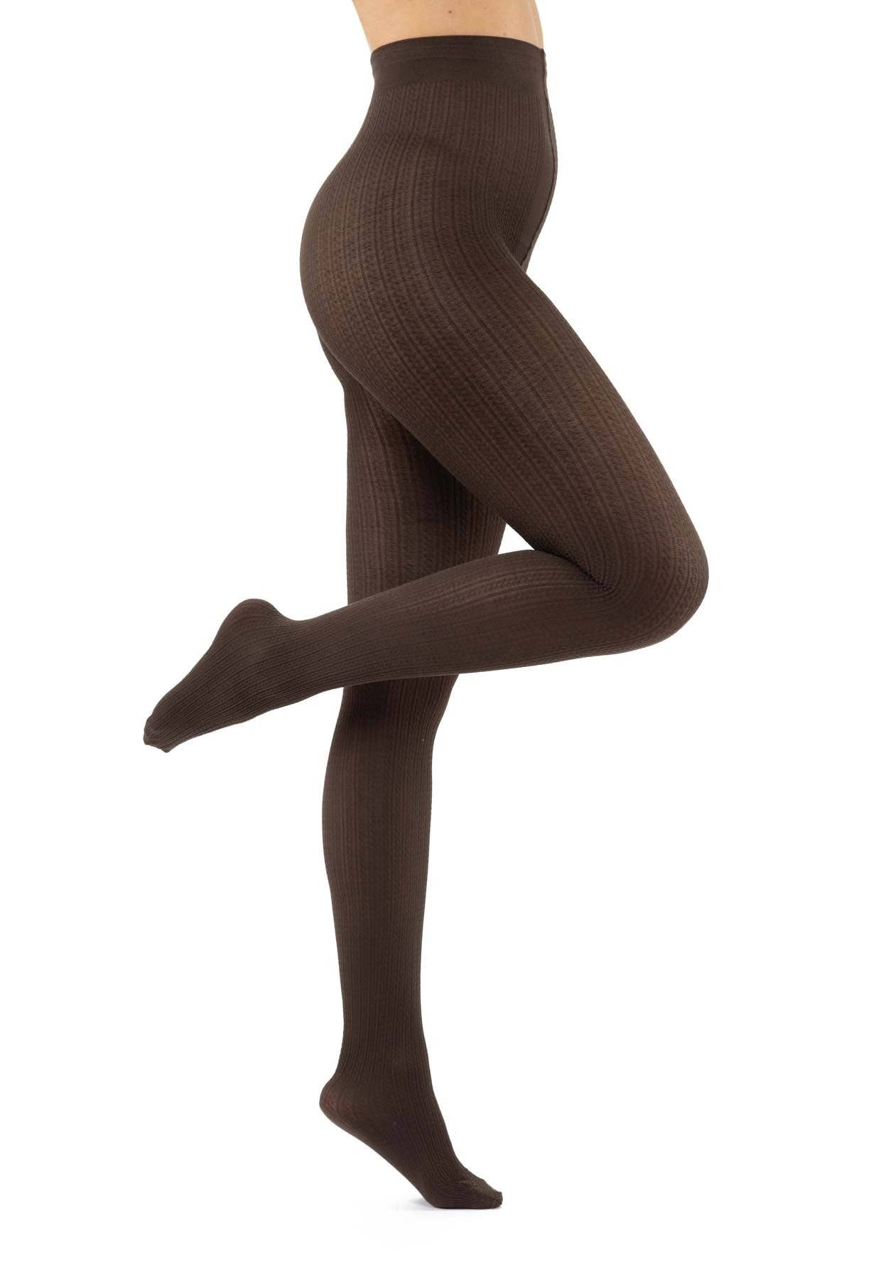 ENDLESS BIO TIGHTS by Diamantea – wholesale Tights - Dam – Mönstrade strumpbyxor med flätmönster 80 den2