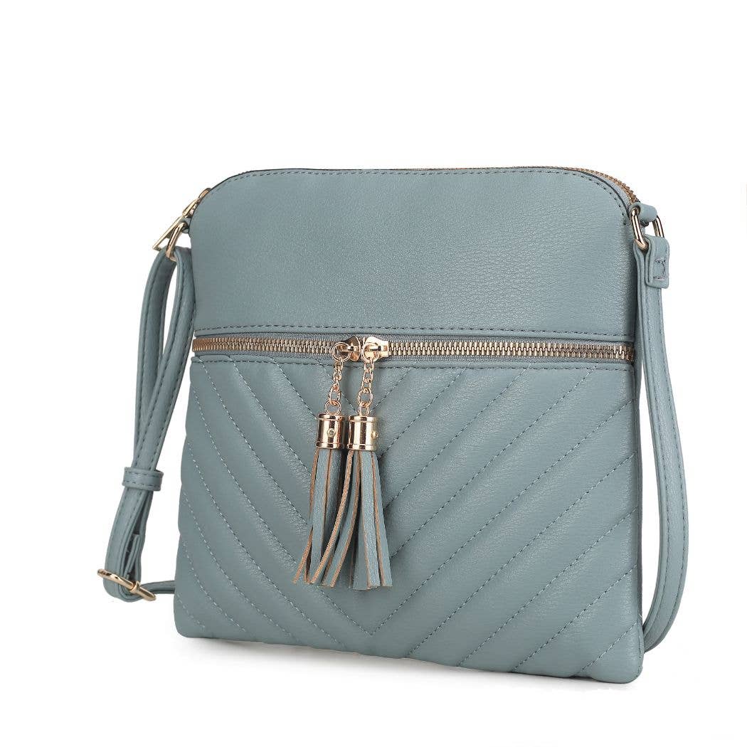 MKF Collection – Großhandel Umhängetasche - Damen – MKF Kollektion Winnie Damen aus gestepptem veganen Leder von Mia K3