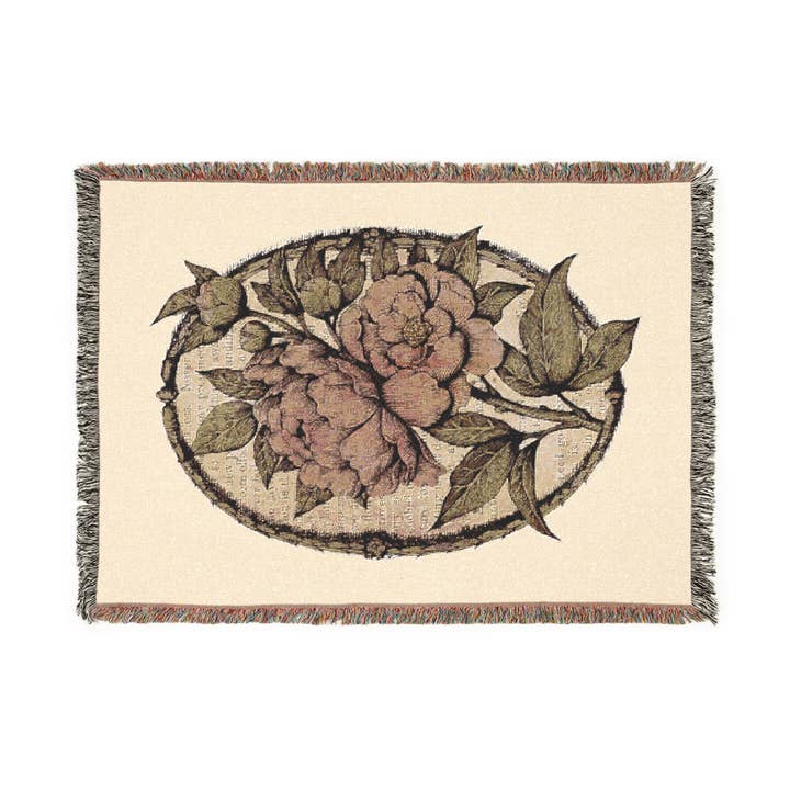 Timeless Bloom Victorian Woven Blanket Floral Tapestry for wholesale by LadyKCreations1
