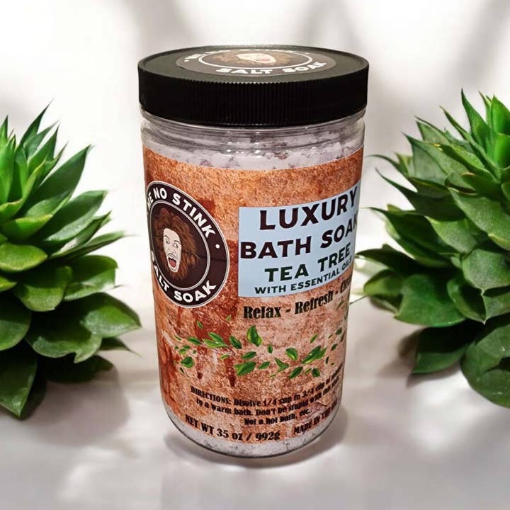 Luxury Bath Soak w/Essential Oils - Tea Tree for wholesale by MENO Brands, limited
