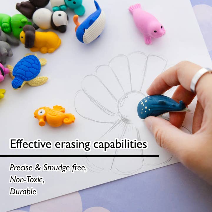 Luna Office Supply - Everyday Essential - Wholesale Eraser – Child - Wildlife Adventures 3D Eraser Sets2