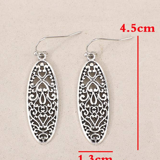 Grå Bohemia legeringsmetallörhängen SP369 för wholesale på Faire3