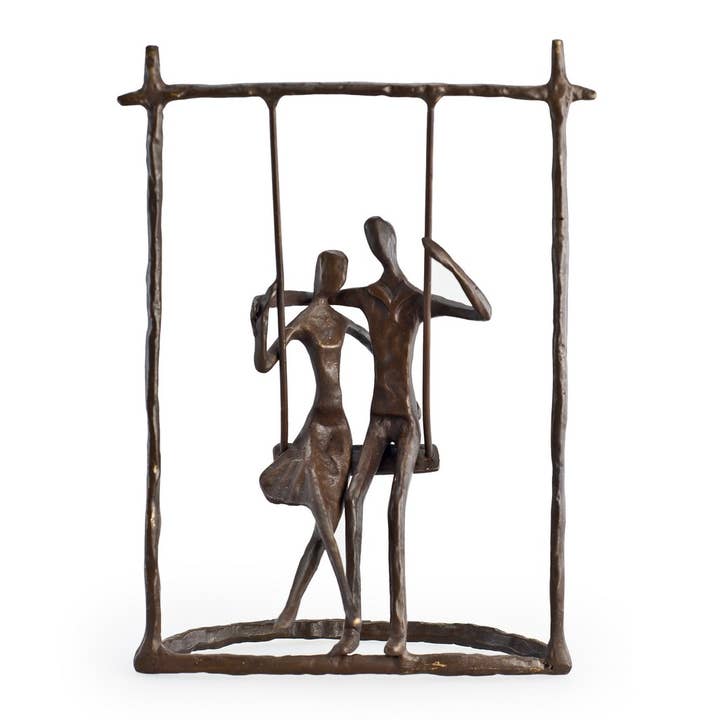 Couple on a Swing Cast Bronze for wholesale by Danya B