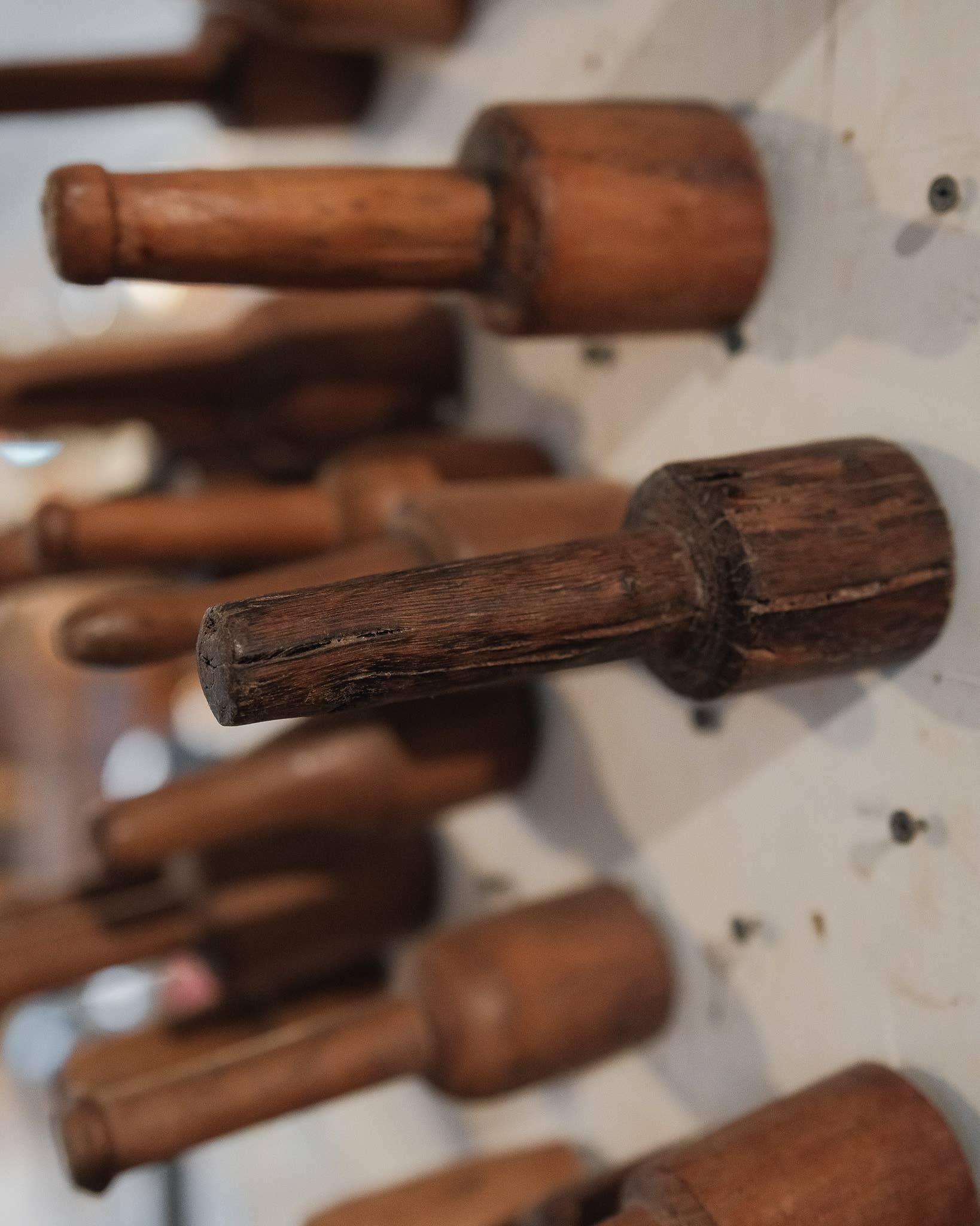 Golden Oldies Antiques - Wholesale Wall Hook - Wooden Spool Wall Hook3