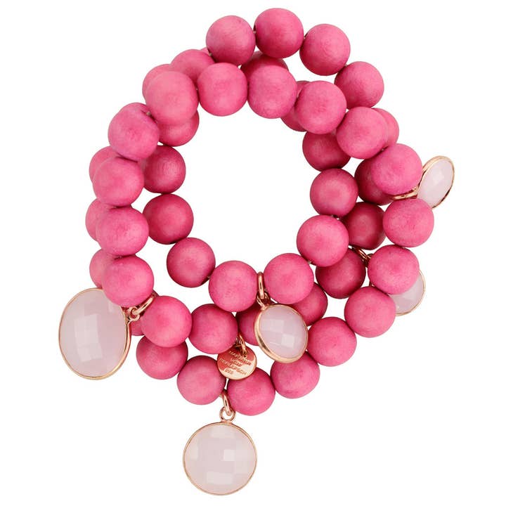 MALA roze rozenkwarts armband voor wholesale door Marjana von Berlepsch