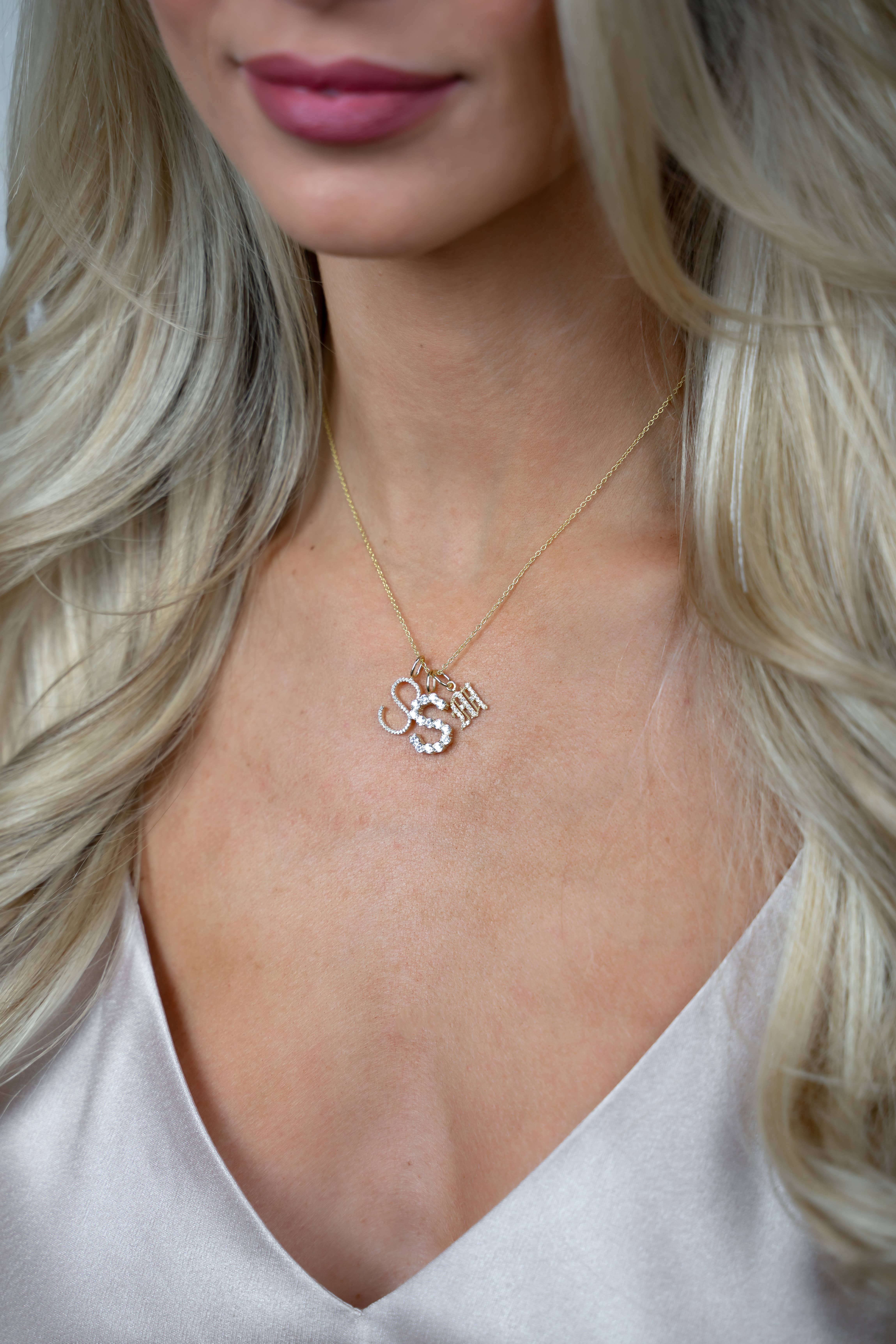 The Sis Kiss - Wholesale Link & Chain Necklace - Skinny Cable Chain Necklace | Threader Charm Necklace 6