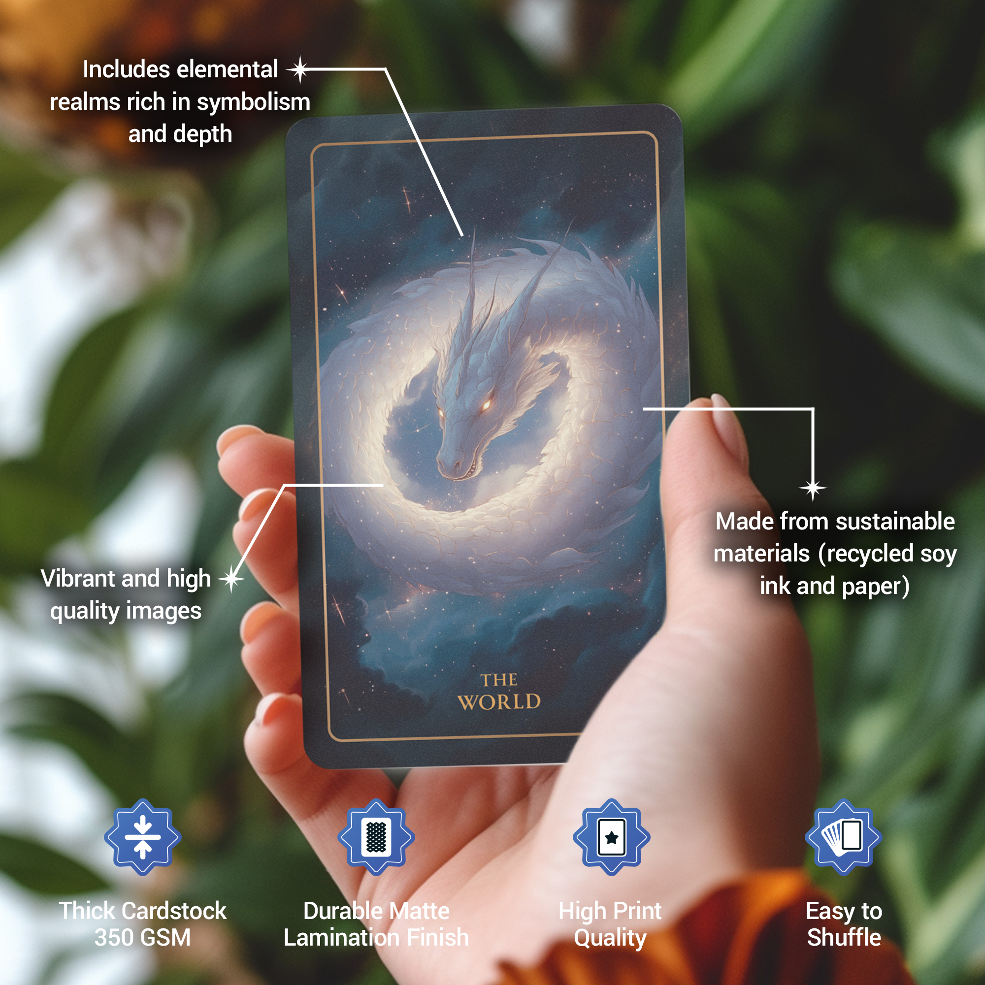 Earth Moon Magick - Wholesale Tarot Cards - TALISMAN Edition of Tarot of Sacred Kingdoms Deck & Guidebook13