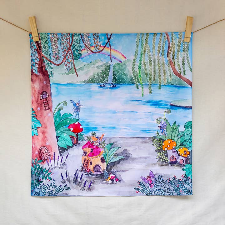 Feengarten Spieltuch – Geschenk aus Bio-Baumwolle, umweltfreundliches Spielzeug für den Großhandel von The Wonderie - Organic Cotton Play Cloths