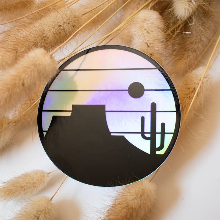 Riley Funk Designs - Wholesale Sticker - Desert Circle Holographic Sticker3