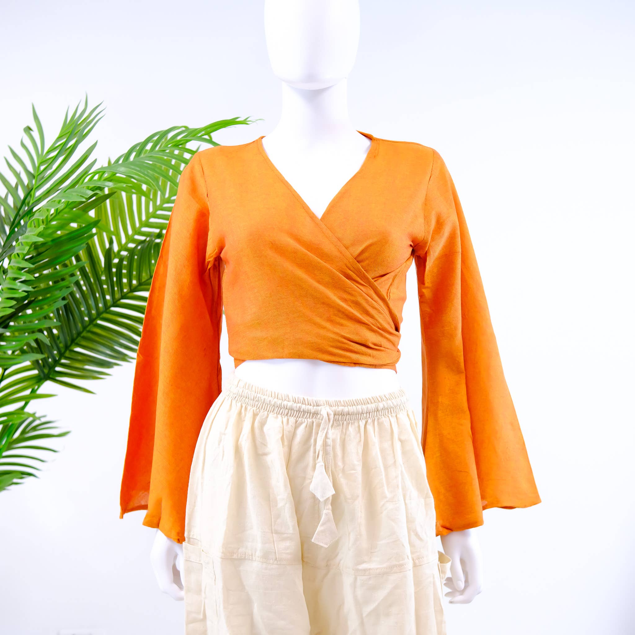 Karma Nepal Crafts - Wholesale Blouse - Women's - Bamboo Cotton Solid Wrap Top12