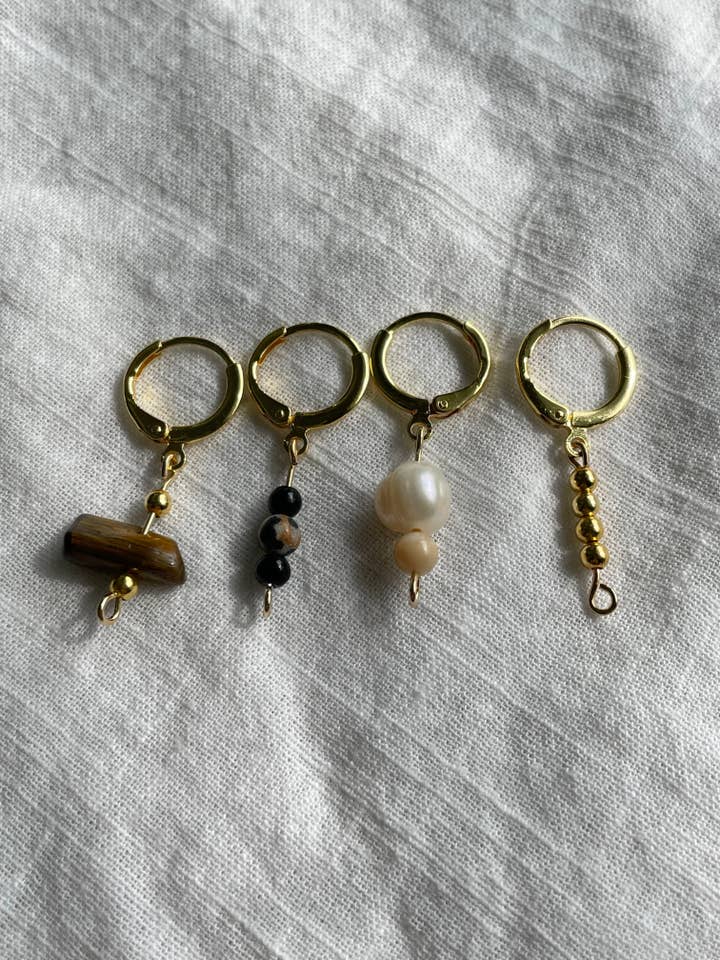 Neutral Mismatched Gold Huggies for wholesale by WellthyMama.Co