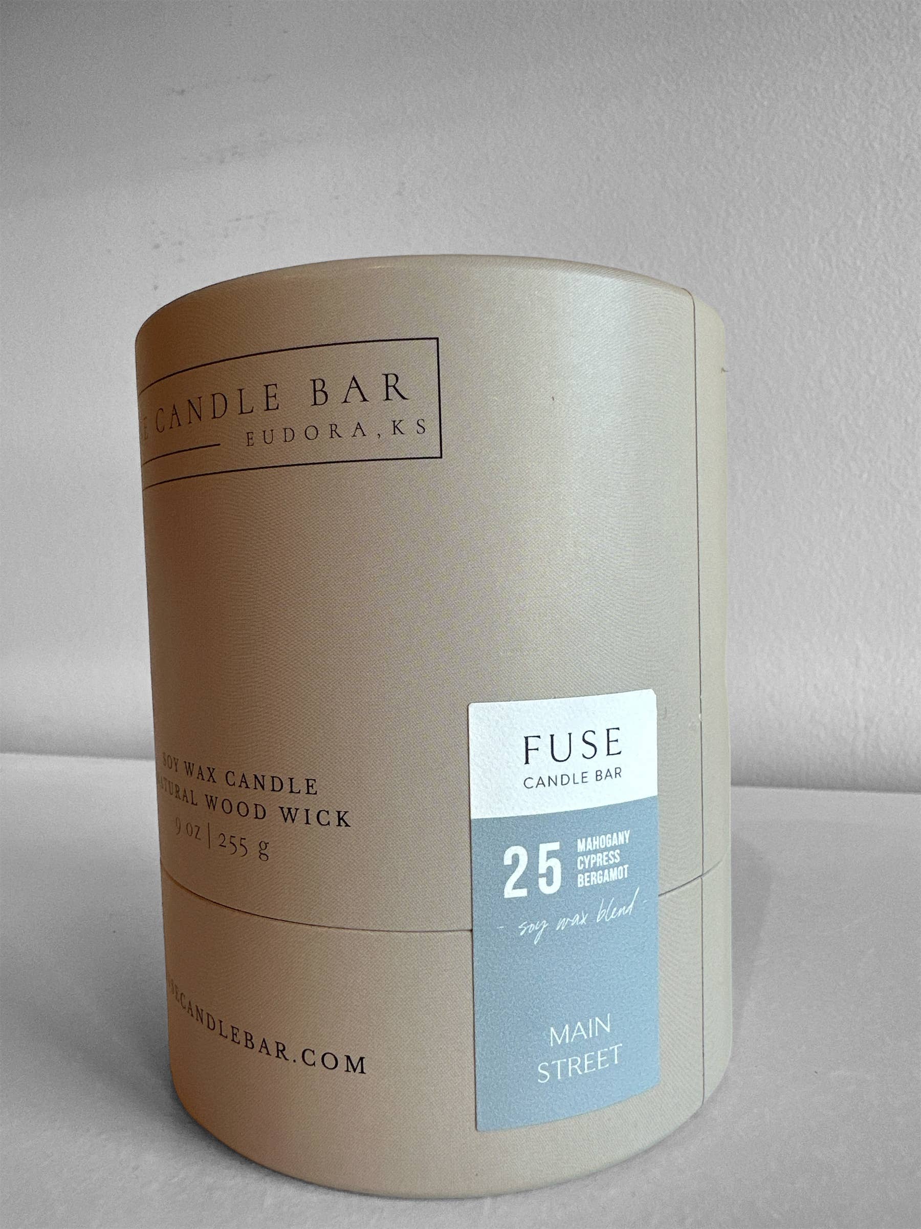 Fuse Candle Studio - Wholesale Jar/Filled Candle - Mahogany + Bergamot 9 OZ soy blend candle I Wood Wick2
