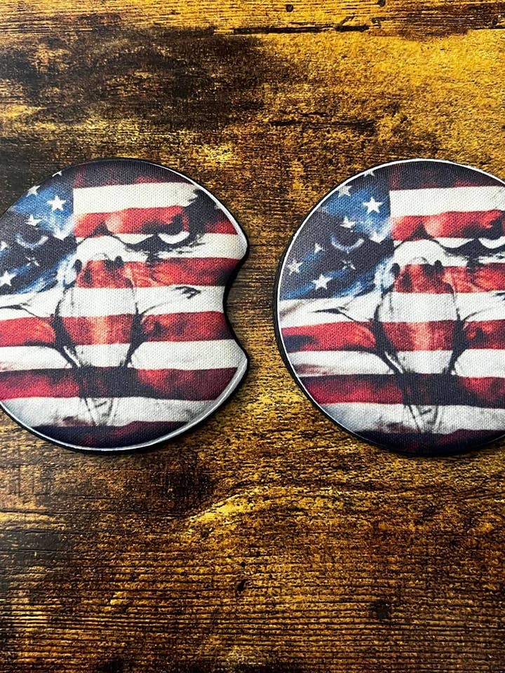 Posavasos con bandera de águila para venta al por mayor de The Crazy Craft Girl LLC