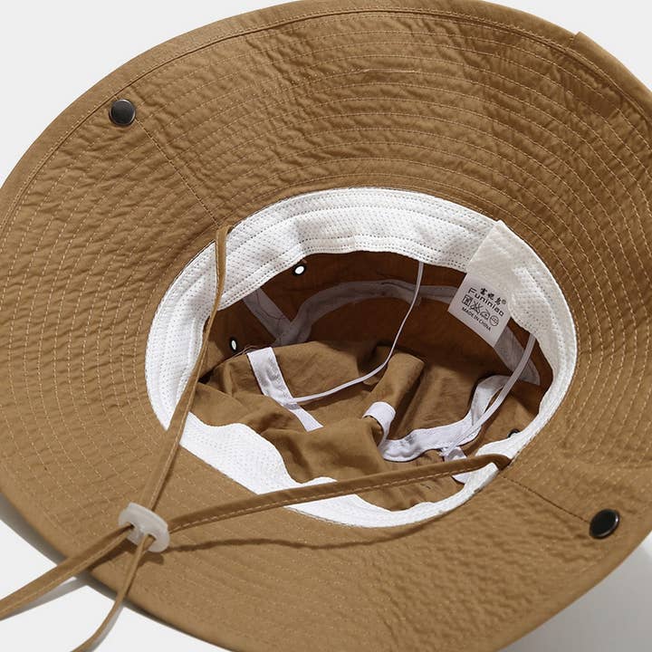 ACCITY - Wholesale Bucket Hat - Women's - Vintage Wide Brim Sun Hat with Wind Strap_CWAH38737