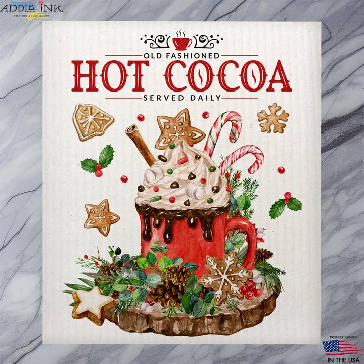 Strofinaccio invernale al cacao caldo Old Fashion Woodland per la vendita all'ingrosso da parte di ADDLE iNK