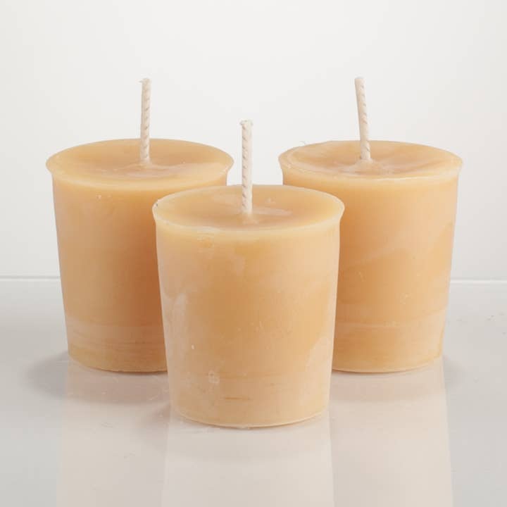 Natural Beeswax Votive Candle - Hand Poured Alberta Beeswax for wholesale by The Abelo Collection
