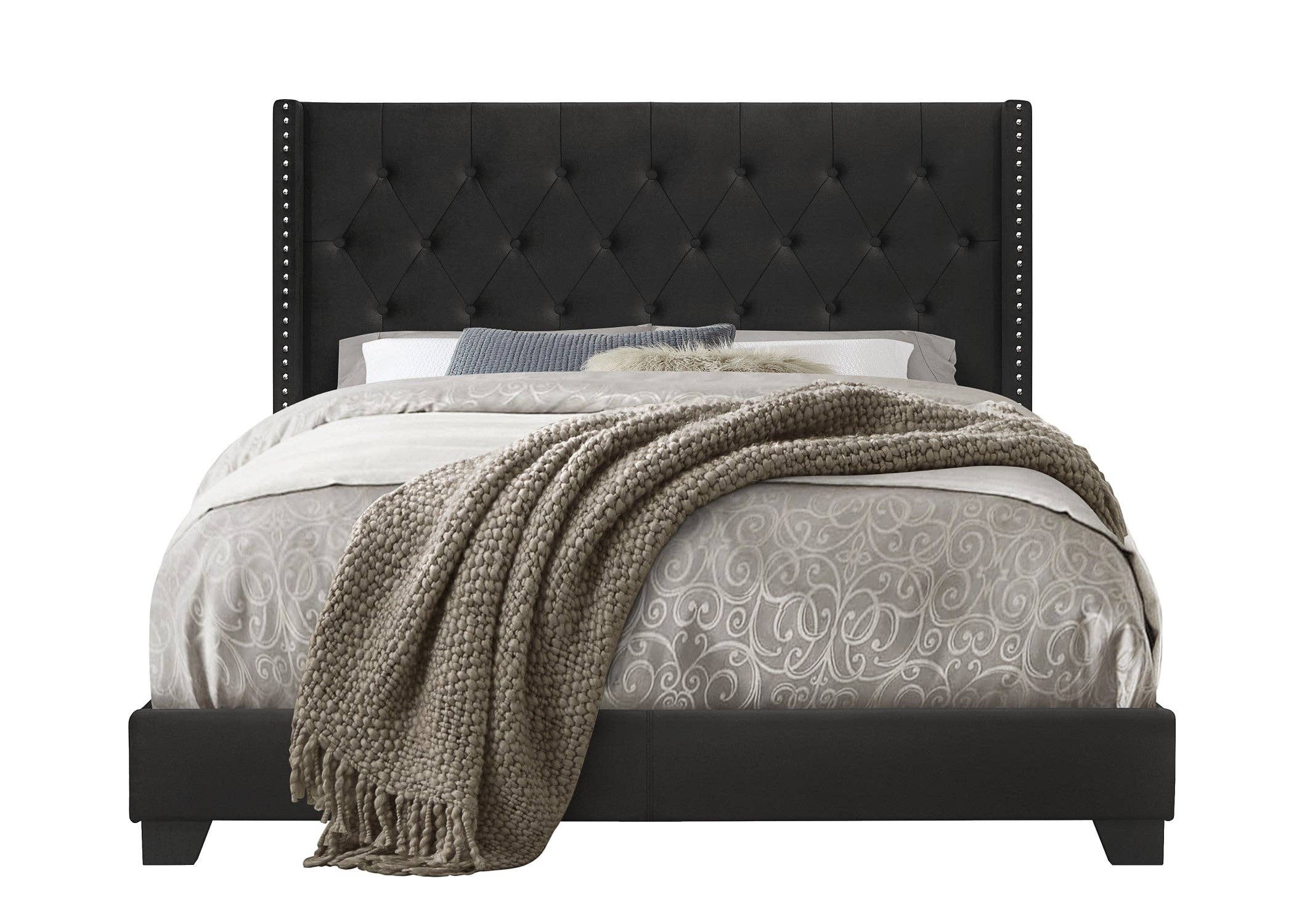 Home Design - Wholesale Bed - Brady Tufted Wingback Upholstered Panel Bed17