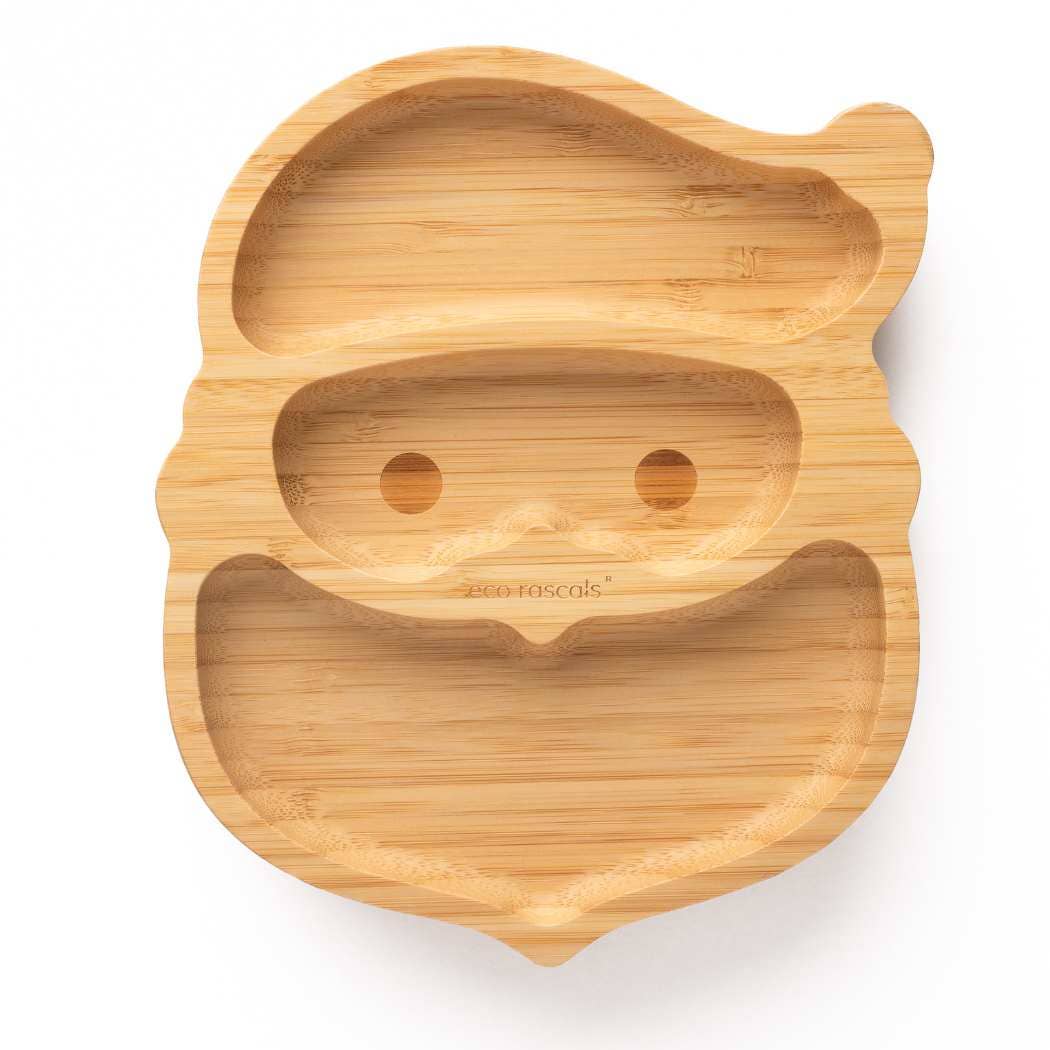 eco rascals - Wholesale Dinner Plate - Kids & Baby - eco rascals Bamboo Santa Suction Plate5