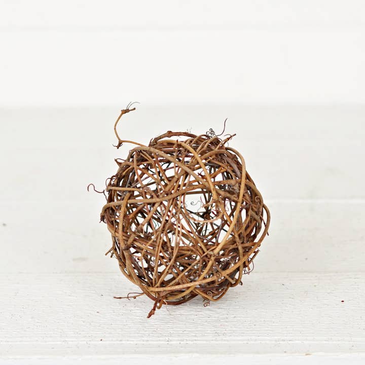 Holiday Depot Inc. - Wholesale Decorative Tabletop Object - M30900- 4in Grapevine Twig Ball-Brown3
