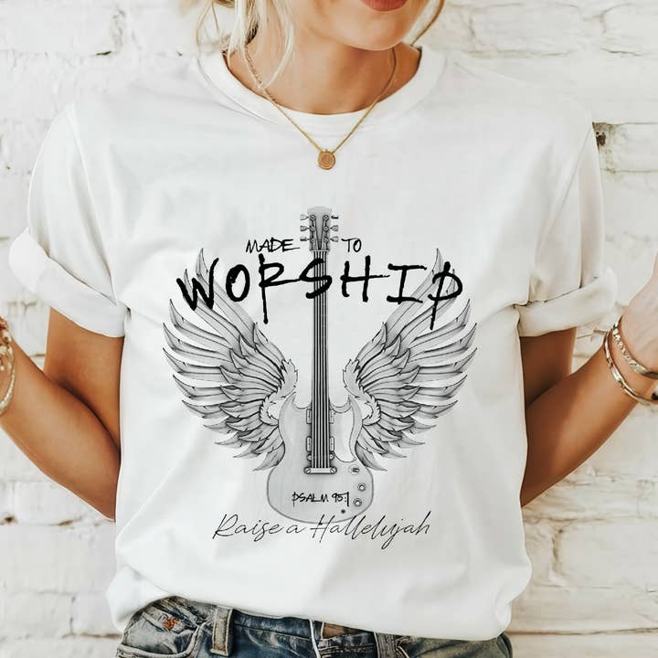 Urban Edge Co. - Wholesale Screen Printed T-Shirt - Women's - Made to Worship Graphic Tee0