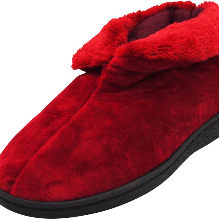 NORTY Women's Faux Fur Memory Foam Slip On Bootie Slipper -4 for wholesale by Eastern Off Price