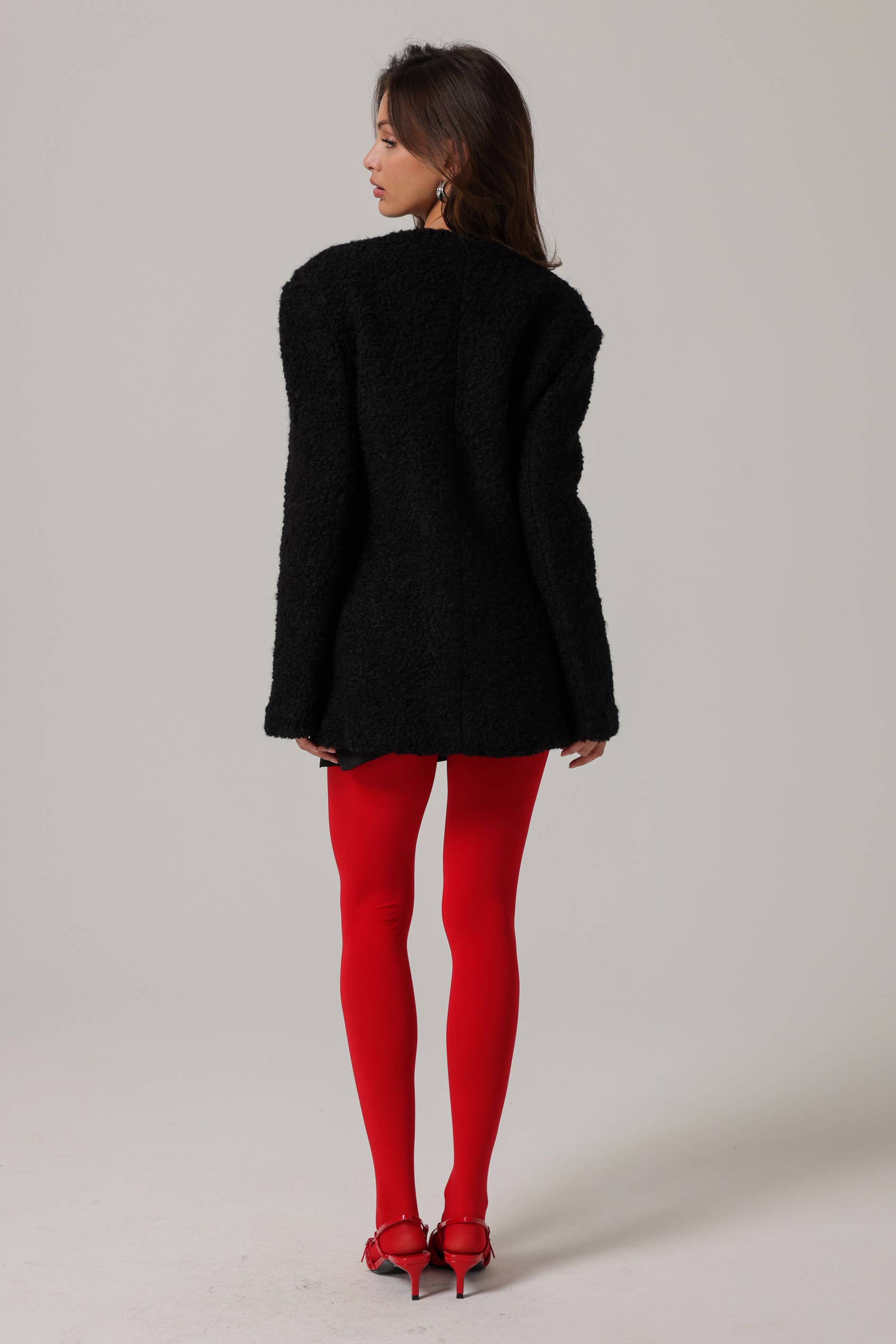 BLACK ANGIE SHEARLING JACKET for wholesale on Faire3