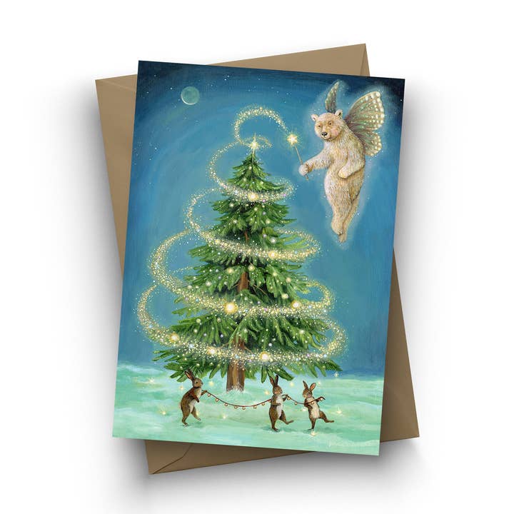 Cartão de Natal Individual "A Fada do Solstício" por atacado de Jahna Vashti