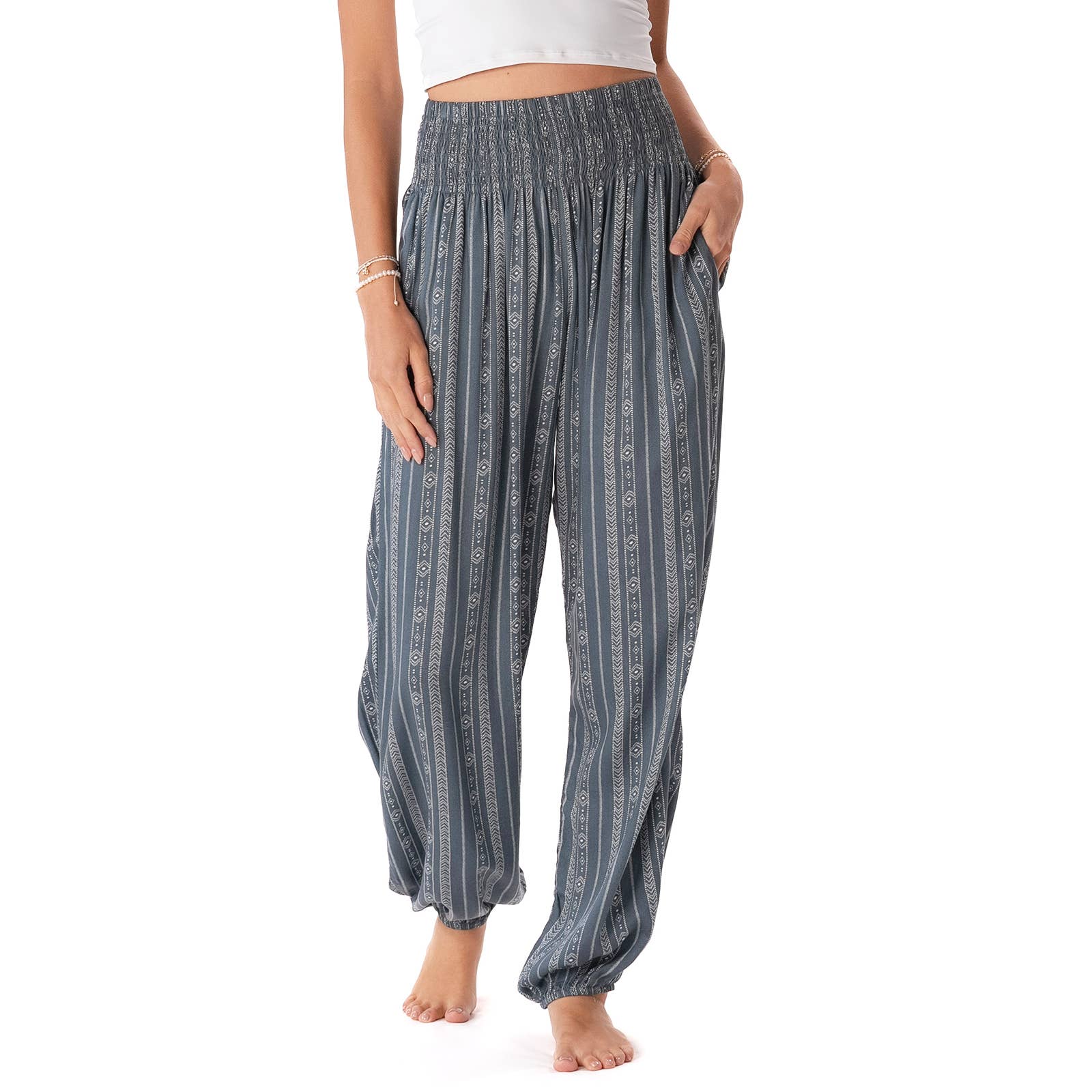 Lotus and Luna - Wholesale Pants - Women's - Lisu Tribal Harem Pants with Pockets