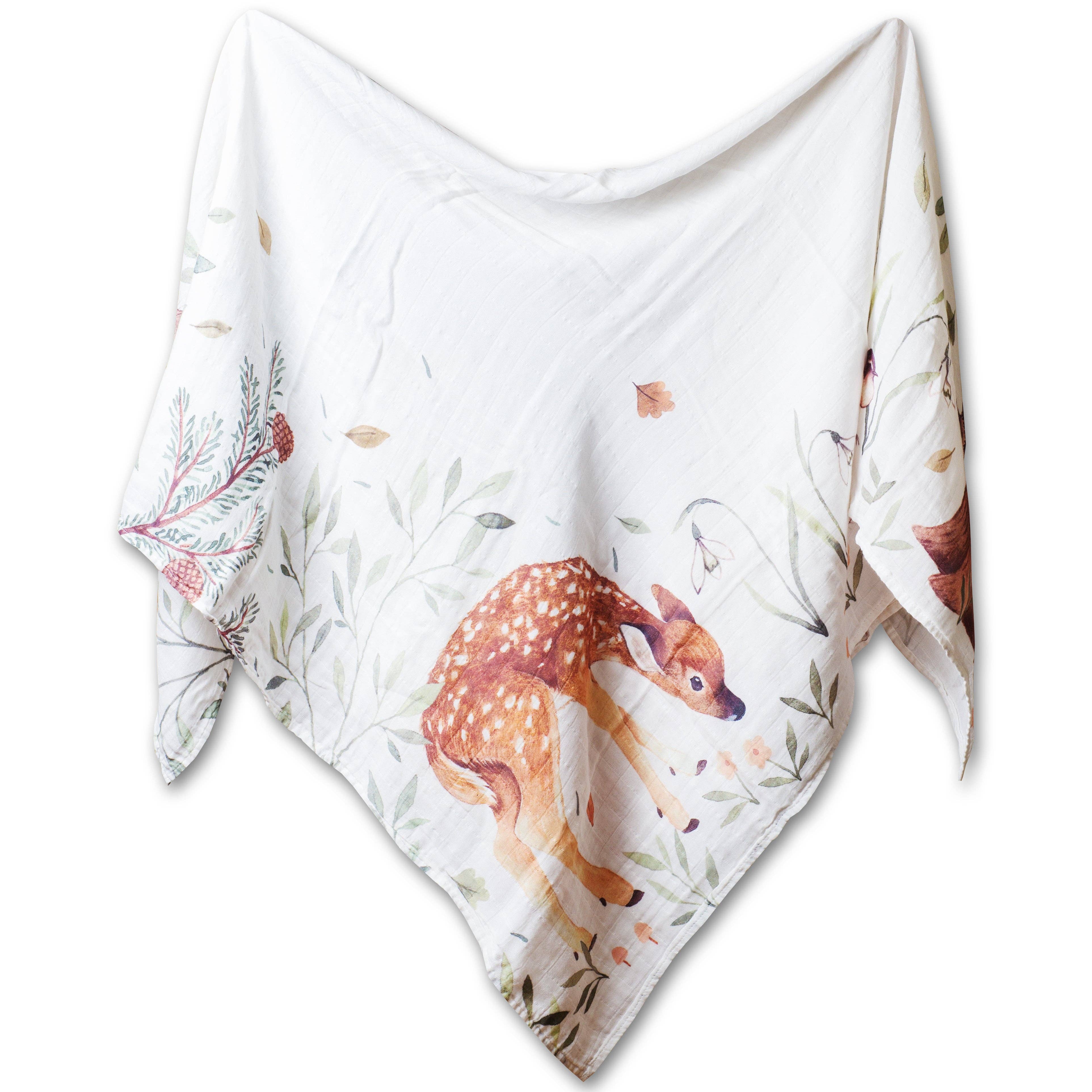 Miaoberry – Großhandel Meilensteindecke – Kind & Baby – Miaoberry Woodland 100% Bio-Baumwolle Musselin Meilenstein-Decke5